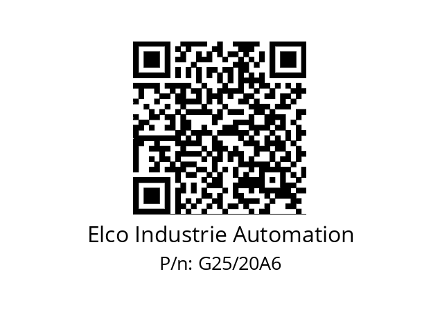   Elco Industrie Automation G25/20A6