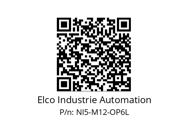   Elco Industrie Automation NI5-M12-OP6L