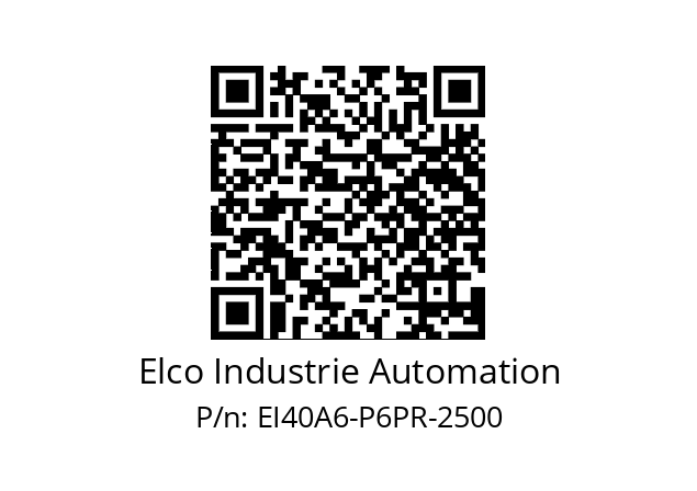   Elco Industrie Automation EI40A6-P6PR-2500