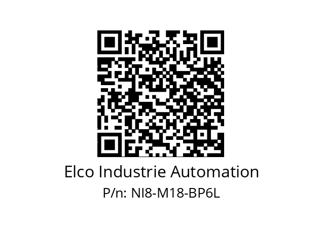   Elco Industrie Automation NI8-M18-BP6L