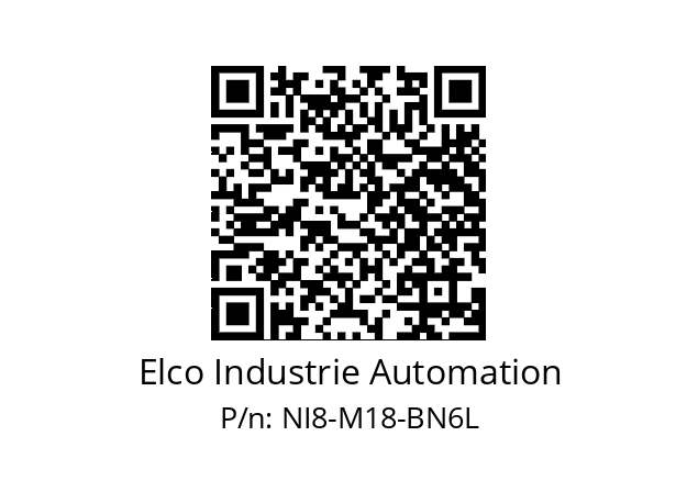   Elco Industrie Automation NI8-M18-BN6L