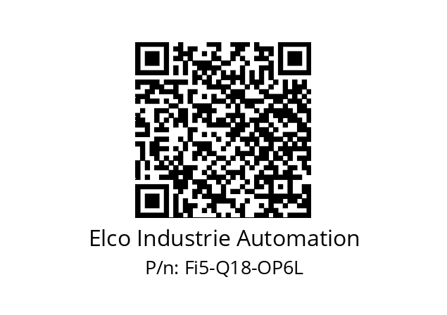   Elco Industrie Automation Fi5-Q18-OP6L