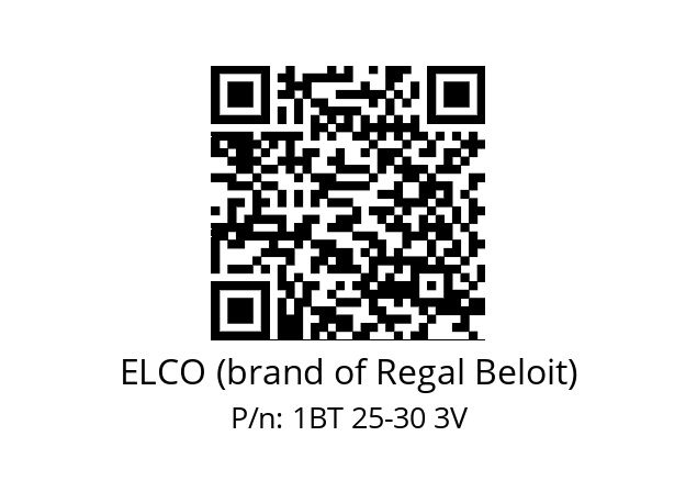   ELCO (brand of Regal Beloit) 1BT 25-30 3V