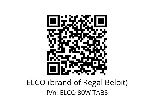   ELCO (brand of Regal Beloit) ELCO 80W TABS