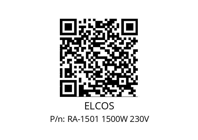   ELCOS RA-1501 1500W 230V