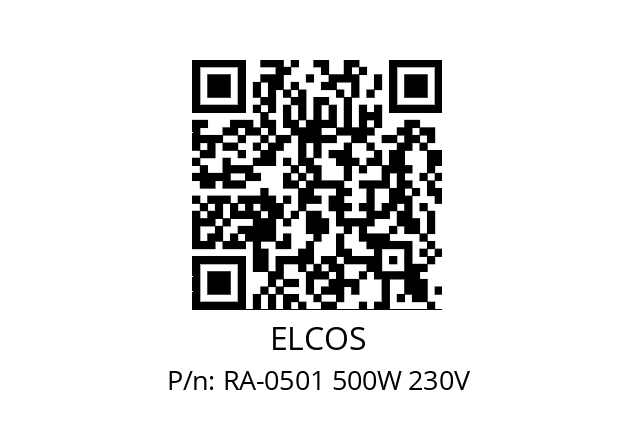   ELCOS RA-0501 500W 230V