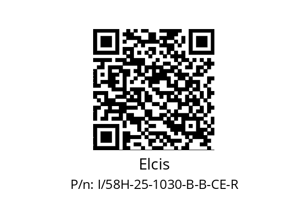   Elcis I/58H-25-1030-B-B-CE-R