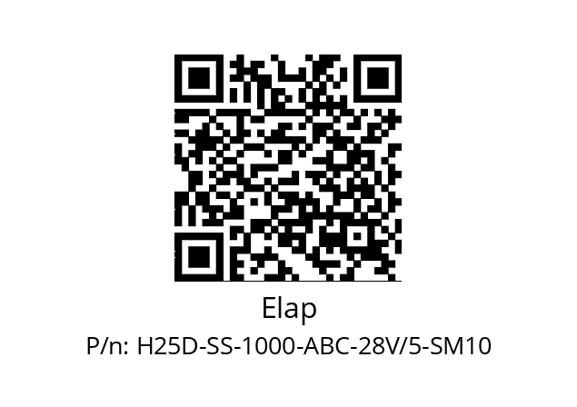   Elap H25D-SS-1000-ABC-28V/5-SM10