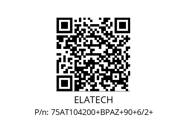   ELATECH 75AT104200+BPAZ+90+6/2+