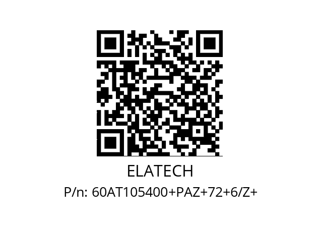   ELATECH 60AT105400+PAZ+72+6/Z+