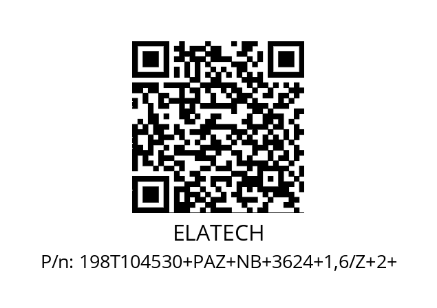   ELATECH 198T104530+PAZ+NB+3624+1,6/Z+2+