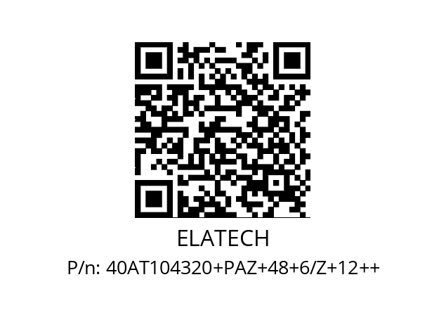   ELATECH 40AT104320+PAZ+48+6/Z+12++