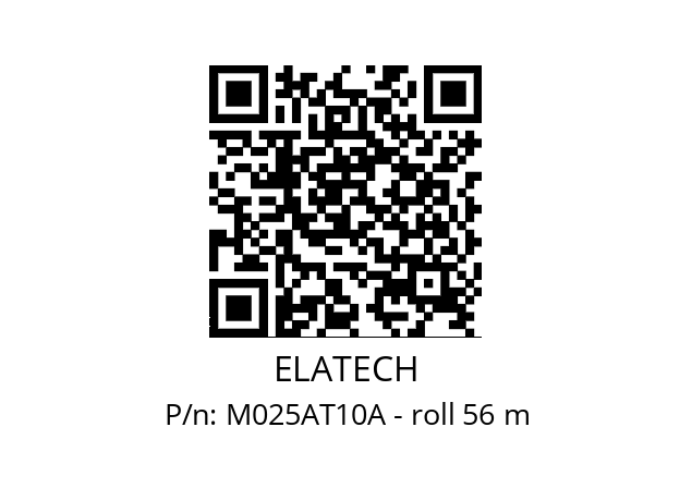   ELATECH M025AT10A - roll 56 m