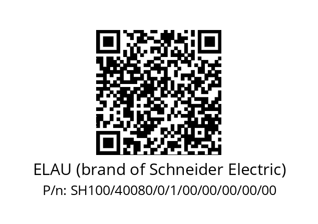   ELAU (brand of Schneider Electric) SH100/40080/0/1/00/00/00/00/00