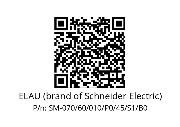   ELAU (brand of Schneider Electric) SM-070/60/010/P0/45/S1/B0