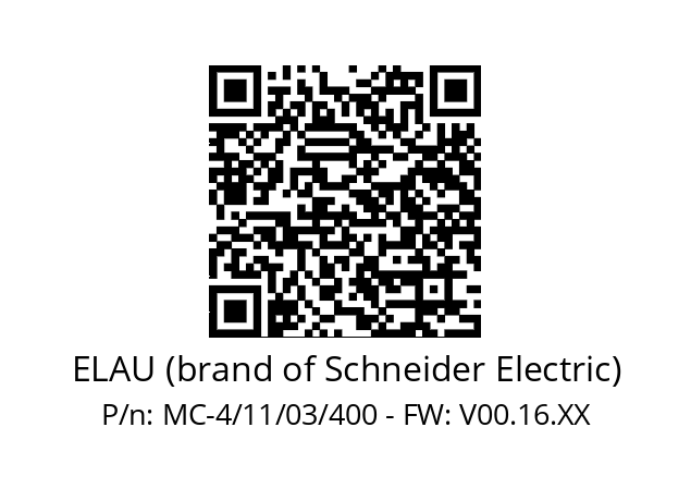   ELAU (brand of Schneider Electric) MC-4/11/03/400 - FW: V00.16.XX