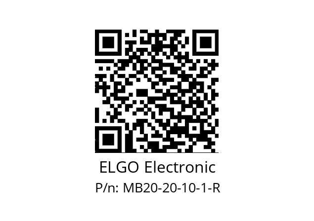   ELGO Electronic MB20-20-10-1-R