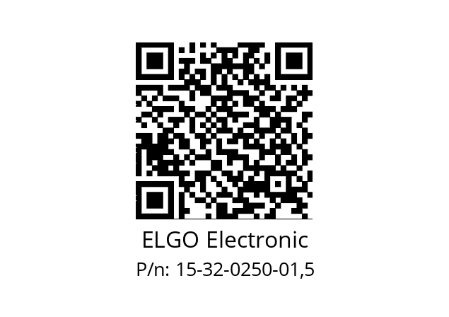   ELGO Electronic 15-32-0250-01,5