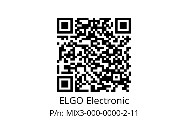   ELGO Electronic MIX3-000-0000-2-11