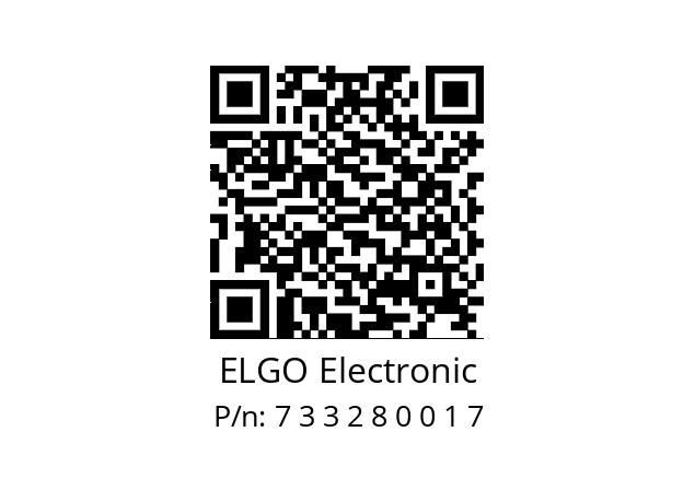   ELGO Electronic 7 3 3 2 8 0 0 1 7