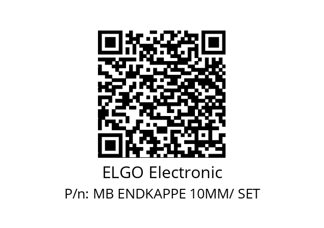   ELGO Electronic MB ENDKAPPE 10MM/ SET