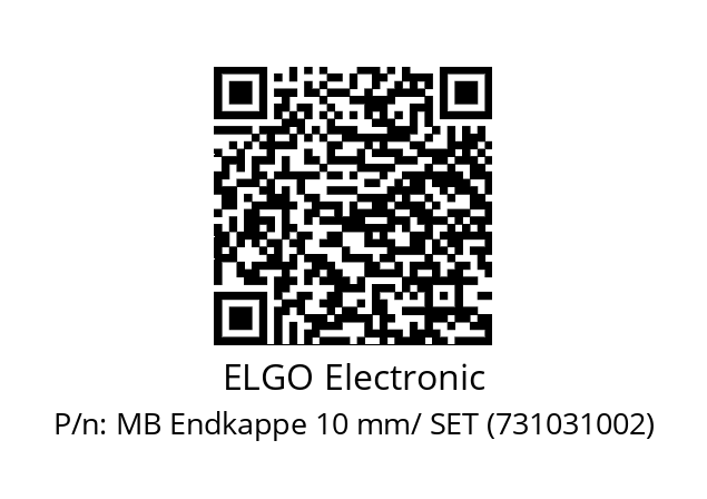   ELGO Electronic MB Endkappe 10 mm/ SET (731031002)