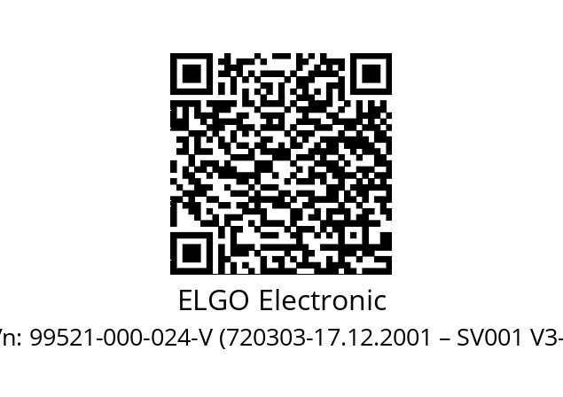   ELGO Electronic 99521-000-024-V (720303-17.12.2001 – SV001 V3-3)