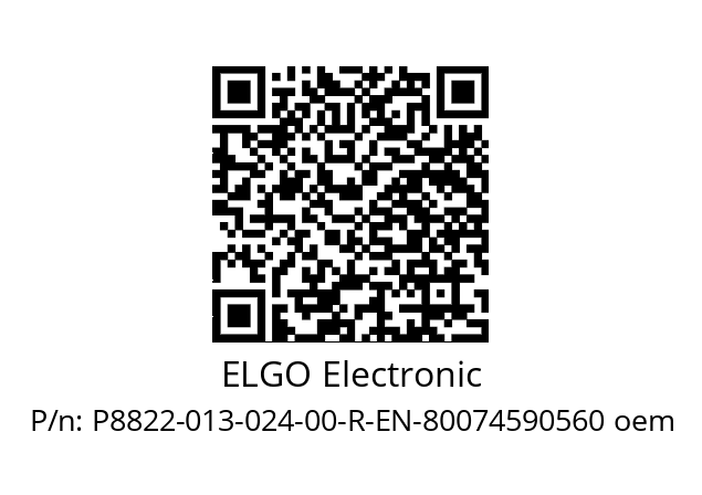   ELGO Electronic P8822-013-024-00-R-EN-80074590560 oem