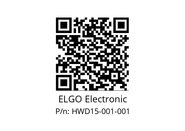   ELGO Electronic HWD15-001-001