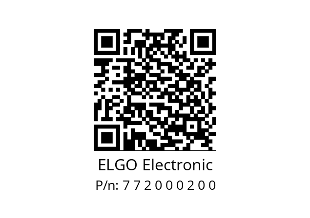   ELGO Electronic 7 7 2 0 0 0 2 0 0