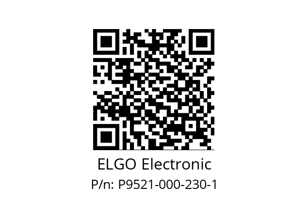   ELGO Electronic P9521-000-230-1