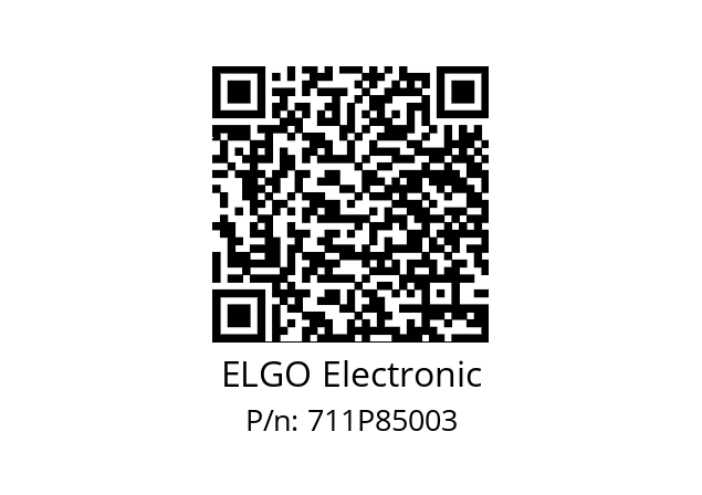  P8511-000-115-0-R ELGO Electronic 711P85003