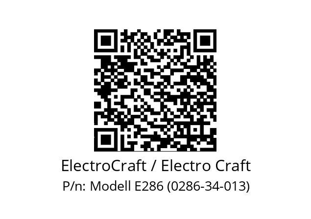   ElectroCraft / Electro Craft Modell E286 (0286-34-013)