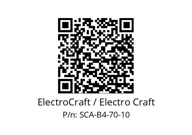   ElectroCraft / Electro Craft SCA-B4-70-10