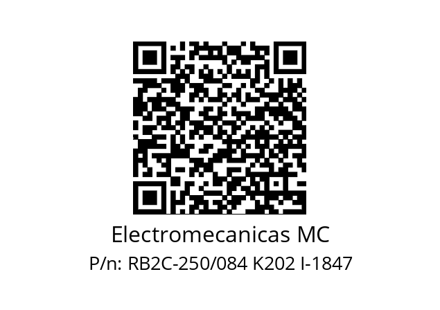   Electromecanicas MC RB2C-250/084 K202 I-1847