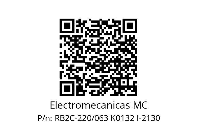   Electromecanicas MC RB2C-220/063 K0132 I-2130