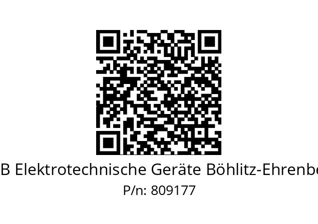   EGB Elektrotechnische Geräte Böhlitz-Ehrenberg 809177