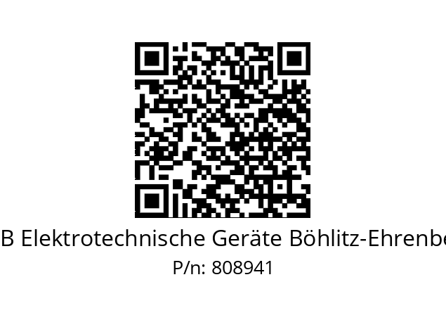   EGB Elektrotechnische Geräte Böhlitz-Ehrenberg 808941