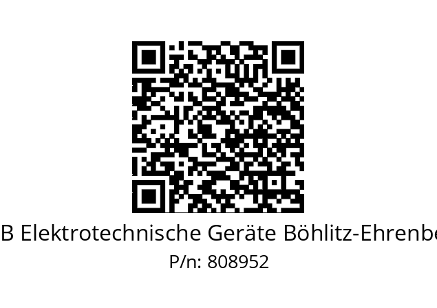   EGB Elektrotechnische Geräte Böhlitz-Ehrenberg 808952