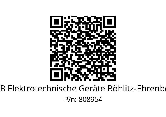   EGB Elektrotechnische Geräte Böhlitz-Ehrenberg 808954