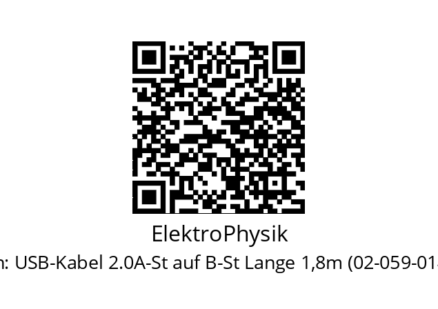   ElektroPhysik USB-Kabel 2.0A-St auf B-St Lange 1,8m (02-059-0149)