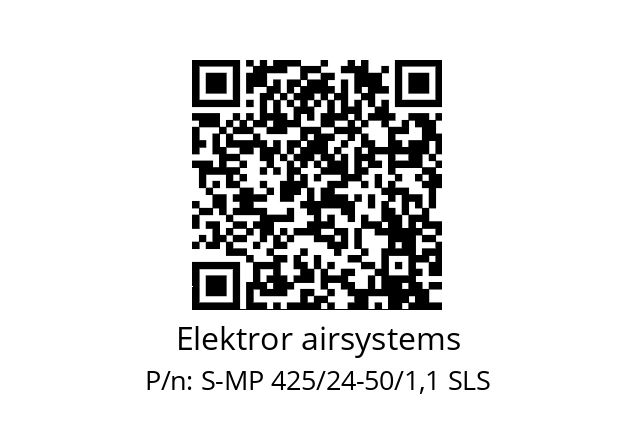   Elektror airsystems S-MP 425/24-50/1,1 SLS