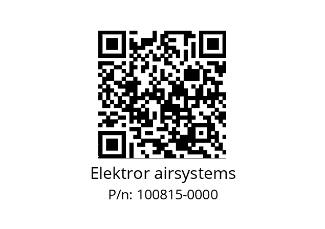   Elektror airsystems 100815-0000