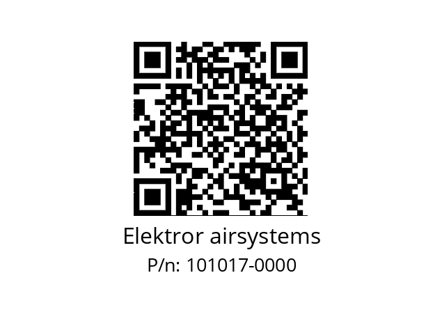   Elektror airsystems 101017-0000