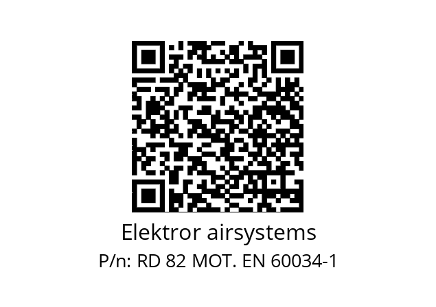   Elektror airsystems RD 82 MOT. EN 60034-1