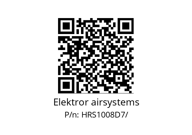   Elektror airsystems HRS1008D7/