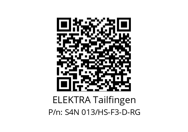   ELEKTRA Tailfingen S4N 013/HS-F3-D-RG