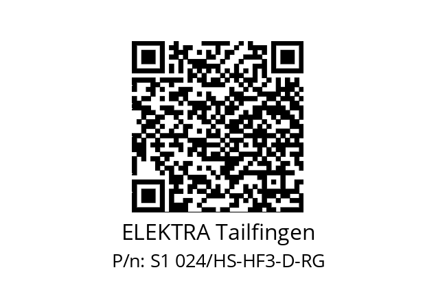   ELEKTRA Tailfingen S1 024/HS-HF3-D-RG