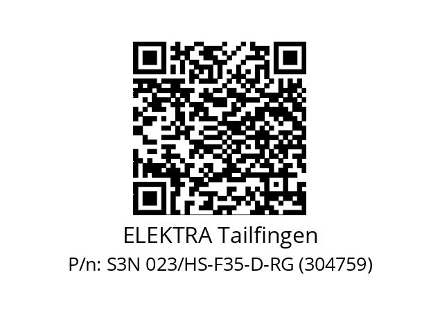   ELEKTRA Tailfingen S3N 023/HS-F35-D-RG (304759)