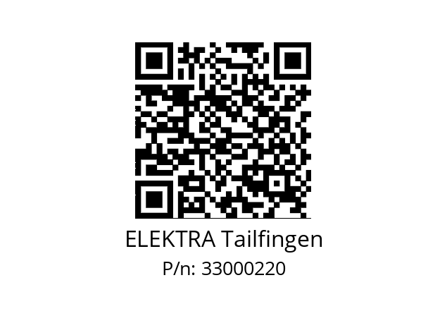   ELEKTRA Tailfingen 33000220